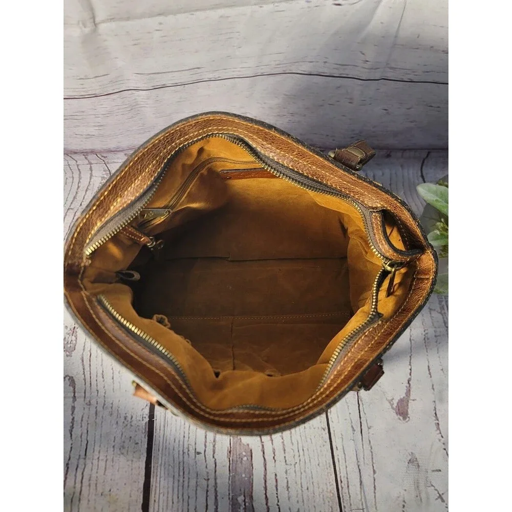 Authentic Patricia Nash Poppy Tote - Brown Italian Leather Bag